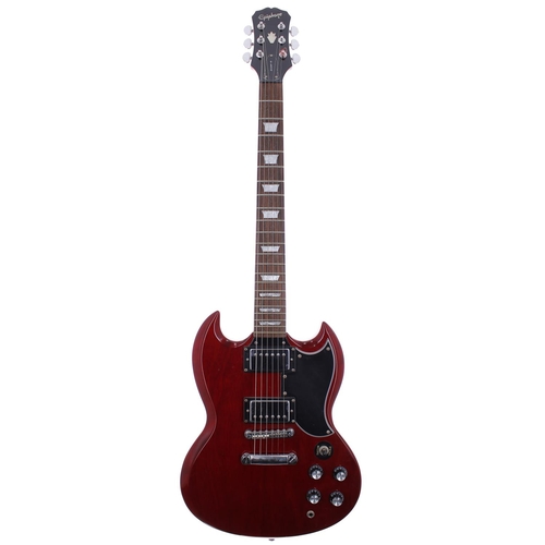 401 - 2003 Epiphone SG electric guitar, ser. no. U03xxxxxx8; Body: cherry finish, light surface scratches ... 