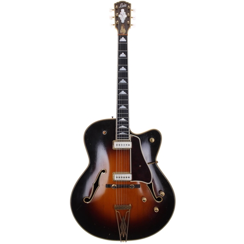 413 - 1960 Levin 315 hollow body electric guitar, made in Sweden, ser. no. 4xxxx2; Body: sunburst finish, ... 