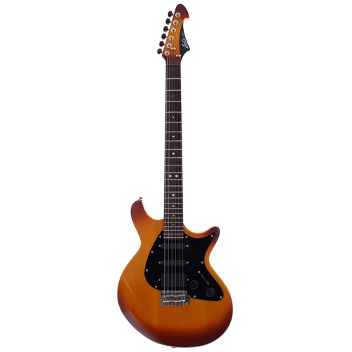 417 - 2006 Lag Jet electric guitar; Body: orange burst, a few minor dings; Neck: maple; Fretboard: rosewoo... 