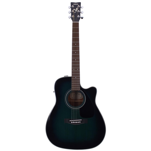 419 - Yamaha FGX-412C MAB electro-acoustic guitar; Body: green burst finish, surface marks and dings mainl... 