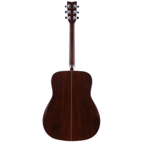 423 - Yamaha FG-420-L left-handed acoustic guitar, made in Taiwan; Back and sides: laminated mahogany, scr... 