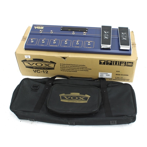 786 - Vox VC-12 Valvetronix guitar amplifier foot switch, with original gig bag, manual and box... 