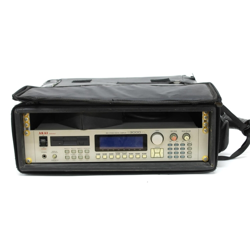 3121 - Akai Professional S3000XL Midi Stereo Digital Sampler rack unit, within a Rock Bag by Warwick rack c... 