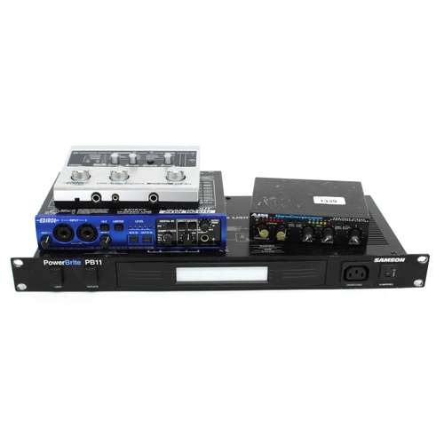 3139 - Alesis Nano Compressor; together with a Samson Powerbrite PB11 rack unit, an Edirol UA-101 audio int... 