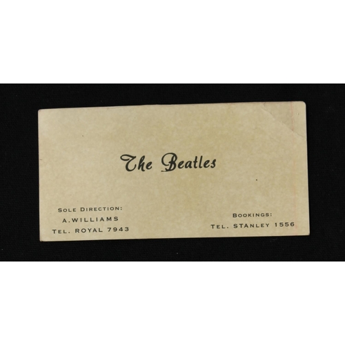 647 - The Beatles - Allan Williams business card