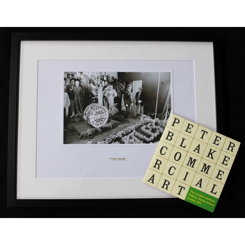 656 - Sir Peter Blake - autographed postcard of the artwork 'The Meeting', obtained by the vendor in 1998 ... 