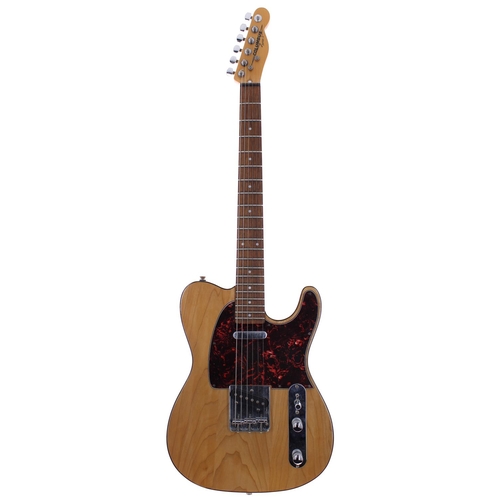 461 - 1980s Columbus Series 188/Q T type electric guitar, made in Korea, Body: natural with black bound to... 