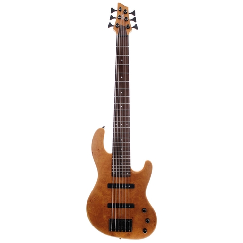 500 - 2012 Tom Waghorn Custom six string bass guitar, made in Bristol, England; Body: natural finished cha... 