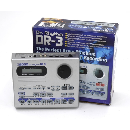 587 - Gary Moore - Boss Dr Rhythm DR-3 drum machine, ser. no. AR23284, boxed with PSU*This lot is subject ... 