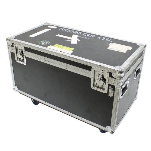 612 - Gary Moore  - heavy duty trunk type flight case on wheels, stencilled 'Orionstar Ltd. England' and b... 