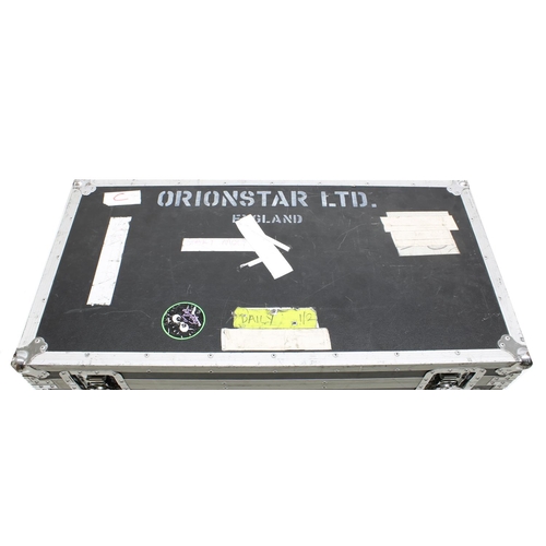 612 - Gary Moore  - heavy duty trunk type flight case on wheels, stencilled 'Orionstar Ltd. England' and b... 