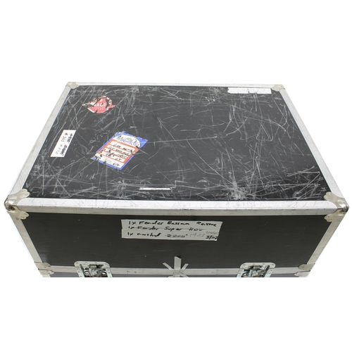 616 - Gary Moore - large heavy duty flight case on wheels, bearing inscribed tape annotations and airline ... 