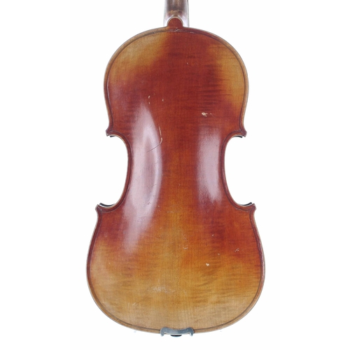 2403 - Good French violin by and labelled H. Emile Blondelet, Luthier á Paris...no. 561, the one piece back... 