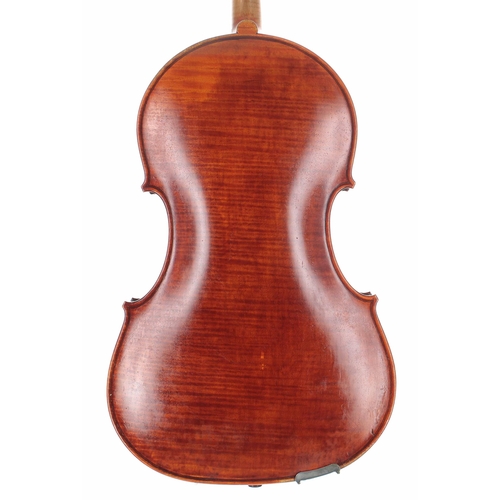 2405 - Good English Tertis Model viola by and labelled Wilfred G. Saunders, 93 Julian Road, West Bridgford,... 