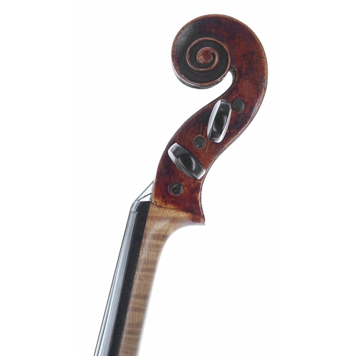 2412 - 19th century five string viola, 15 1/16