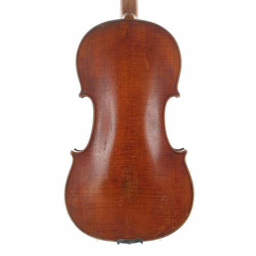 2416 - Interesting violin labelled Bernhard Fendt, Fecit Anno, 1793, the two piece back of faint medium fin... 