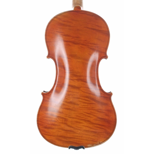 2435 - Good French violin labelled Mermillot, á Paris, Universelle de Paris 1889..., the one piece back of ... 