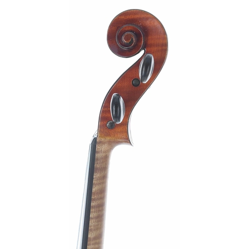 2435 - Good French violin labelled Mermillot, á Paris, Universelle de Paris 1889..., the one piece back of ... 