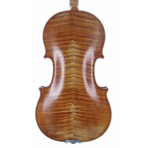 2437 - Fine French violin labelled Joseph A. Chanot, Violin Maker, 157, Wardour St., London, W., Est 1821, ... 