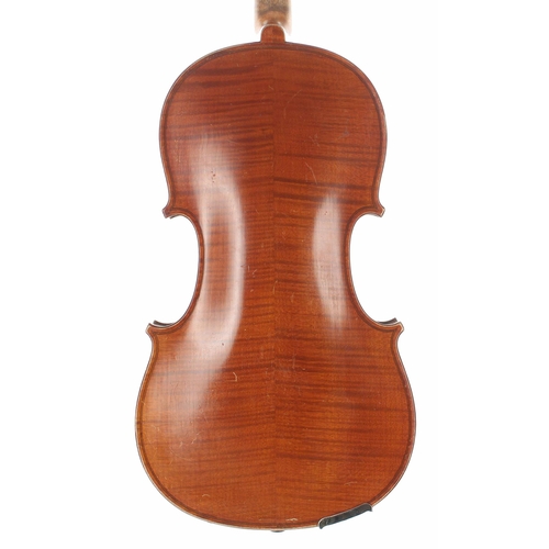 2441 - French violin by and labelled H. Clotelle, 14 3/16