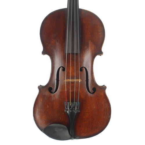 2448 - Late 19th century Mirecourt viola, unlabelled, 16 1/16