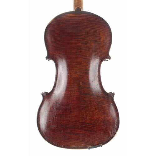 2448 - Late 19th century Mirecourt viola, unlabelled, 16 1/16