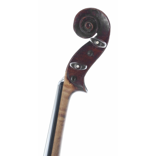 2448 - Late 19th century Mirecourt viola, unlabelled, 16 1/16