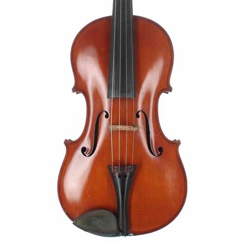 2452 - Italian viola by and labelled Antonio Lechi, Cremona 1923; also signed on the label, the two piece b... 