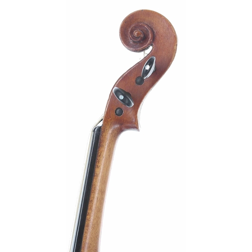 2456 - Good Mittenwald child's violin circa 1880, 8 13/16