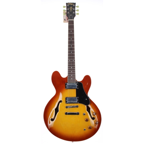 499B - JHS Vintage VSA500 HB semi-hollow body electric guitar; Body: honey bust finish; Neck: good; Fretboa... 