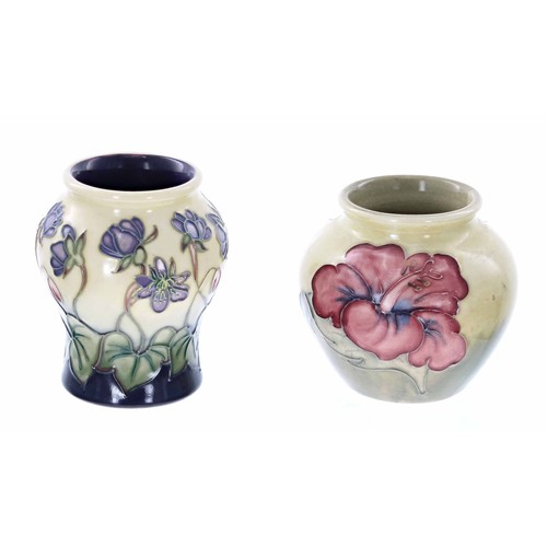 603 - Moorcroft Pottery 'Hepatica' vase designed by Emma Bossons, circa 1999, stamped factory marks, 5