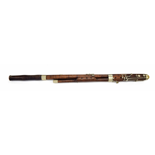 1810 - Old stained maple wood bassoon, unstamped