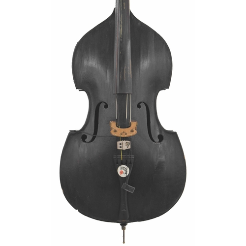 2514 - Late 19th century German double bass, back length 43.5