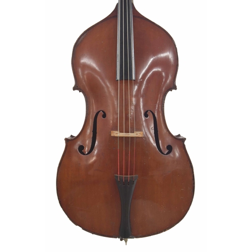 2519 - Good French double bass modelled after Vuillaume of Paris, possibly from the Thibouville-Lamy worksh... 