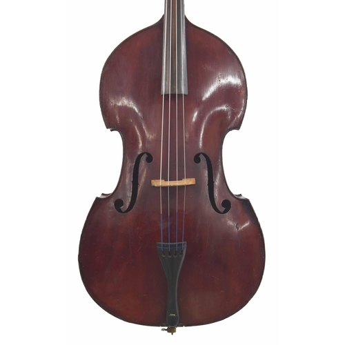 2520 - Fine French double bass attributed to Leon Bernardel of Paris circa 1880, the two piece swell back o... 