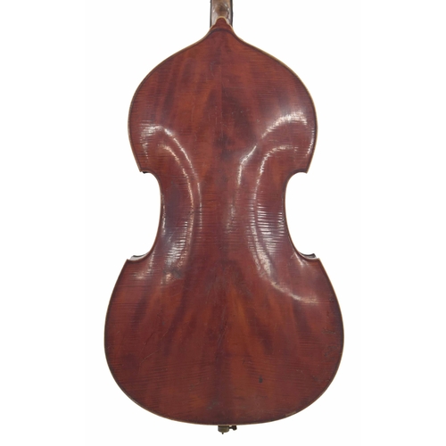 2520 - Fine French double bass attributed to Leon Bernardel of Paris circa 1880, the two piece swell back o... 