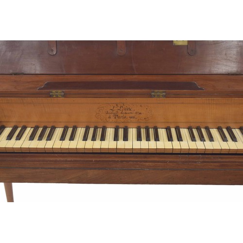 1608 - Interesting early 19th century French mahogany square piano, inscribed L'Epine, Boulevard Montmartre... 