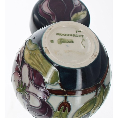 617 - Moorcroft Pottery 'Wine Magnolia' ginger jar and cover, stamped factory marks to the base, 4.5