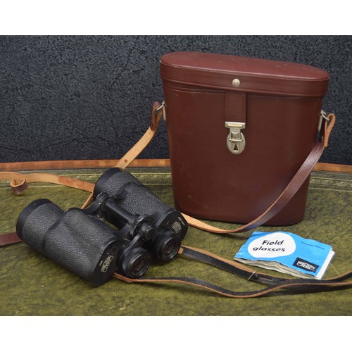 700 - Carl Zeiss Jena Jenopten 10 x 50 w field glasses, with leather neck strap, carry case and instructio... 