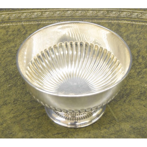 681 - Edward VII silver half reeded pedestal bowl, maker Fenton Brothers Ltd. Sheffield 1902, 5.... 