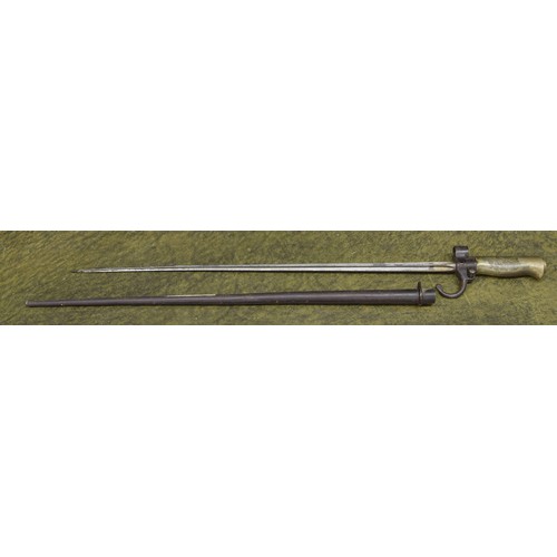 680 - French Lebel pattern bayonet, with hooked quillon and 22