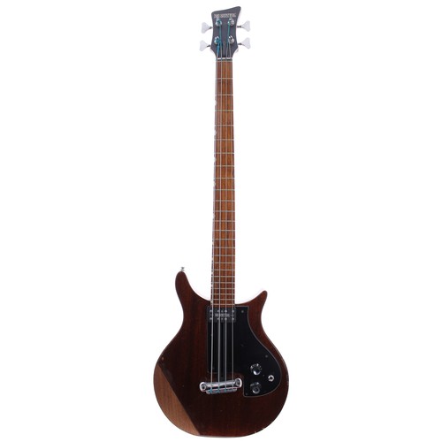 366 - 1970s Dan Armstrong London Series Model 342 bass guitar, made in England; Body: walnut finished maho... 