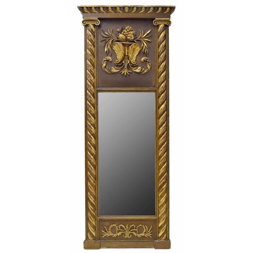 884 - Good large decorative 19th century gilt pier glass wall mirror, 30