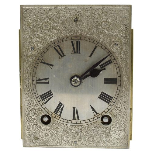 1708 - Small French mahogany two train hooded wall clock, the movement back plated stamped with the maker's... 