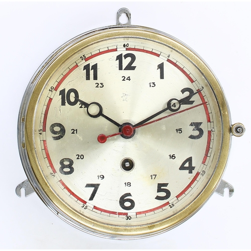 1712 - Junghans hospital ship's bulkhead clock, the 6.25