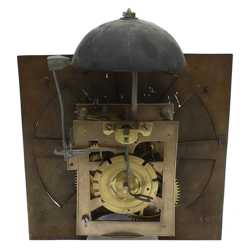 1801 - Thirty hour longcase clock movement, the silvered chapter ring signed Henry Mason enclosing a matted... 