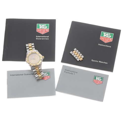 53 - Tag Heuer Professional bicolour lady's wristwatch, reference no. 964.015-2, circa 1992, champagne di... 