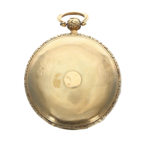 283 - Small early Victorian 18ct verge pocket watch, London 1839, unsigned fusee movement, no. 20818, with... 