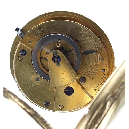 283 - Small early Victorian 18ct verge pocket watch, London 1839, unsigned fusee movement, no. 20818, with... 