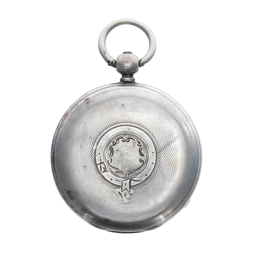 371 - Victorian silver fusee lever pocket watch, Birmingham 1876, the movement signed Sophron Sieger, Glas... 